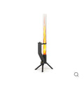 Gardenflare – Antorcha exterior de pellets con tubo de fuego decorativo, acero inoxidable negro