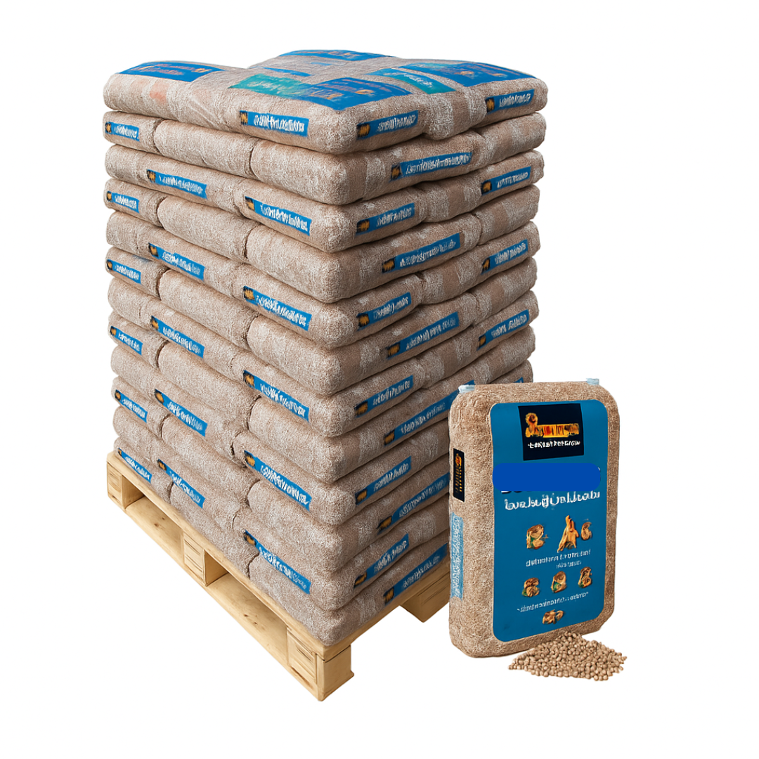 Pellets de madera premium – Palet ahorro 78 sacos (1.170 kg)