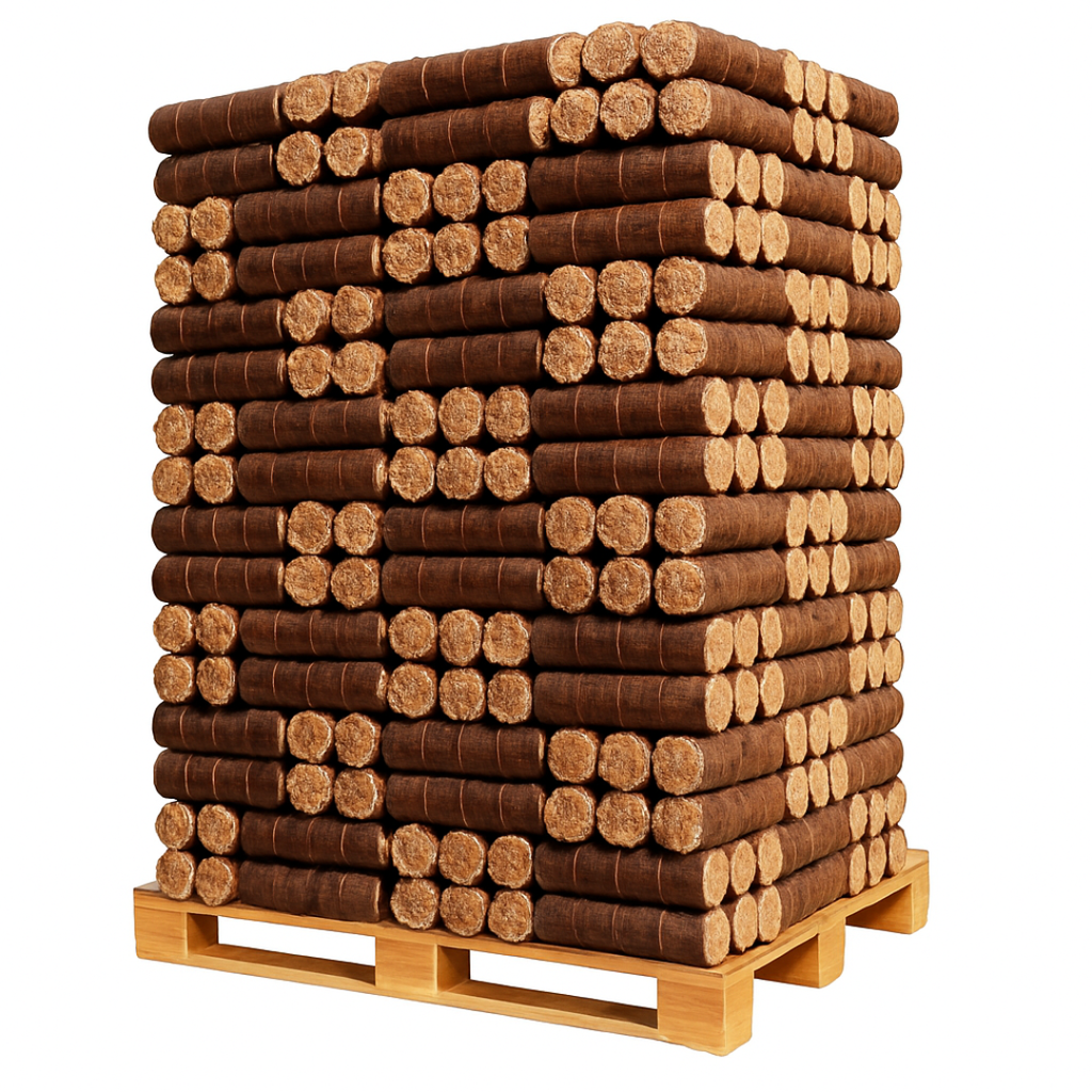 Leña densificada noche larga – Palet 960 kg