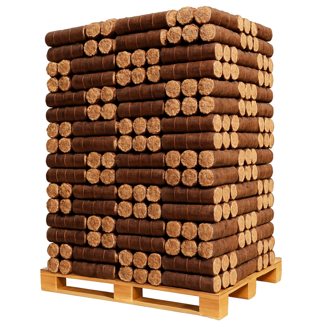 Leña densificada noche larga – Palet 960 kg